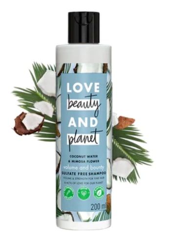 Love Beauty and Planet Coconut Water & Mimosa Flower Sulfate Free Volume and Bounty Shampoo