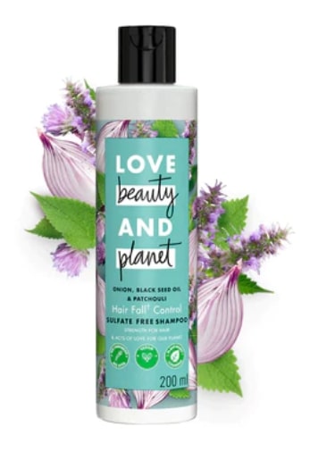 Love Beauty and Planet Hairfall Control  Onion, Black Seed & Patchouli Sulfate Free Shampoo
