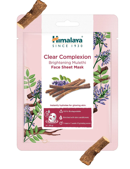 Himalaya Clear Complexion Brightening Mulethi Sheet Mask