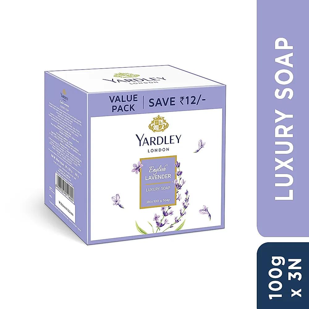 Yardley London English Lavender Luxury Soap Pack of 3 (3 X 100g)