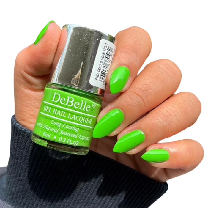 DEBELLE GEL NAIL LACQUER MATCHA COOKIE (PARROT GREEN), 8ML