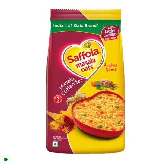 Saffola Oats - Tasty Evening Snack, Fibre Rich, Masala & Coriander, 500 g