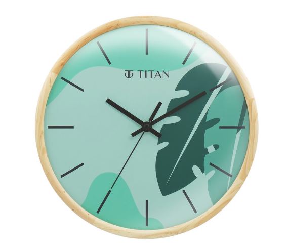 Titan Contemporary Tropical Medium Size Timepieces - Lush Green - 32 cm x 32 cm