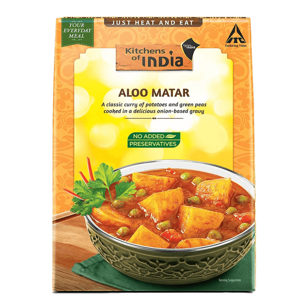 ITC Kitchens of India Ready to Eat ALOO MUTTER - Heat and Eat, Indian Meal