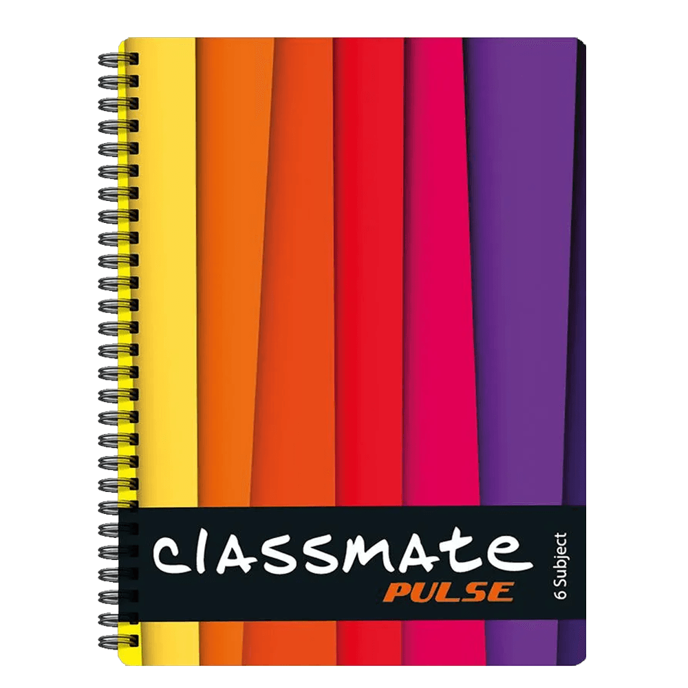 Classmate Pulse 6 Subject, 26.7 cm x 20.3 cm, 300 pages, Single Line, Spiral