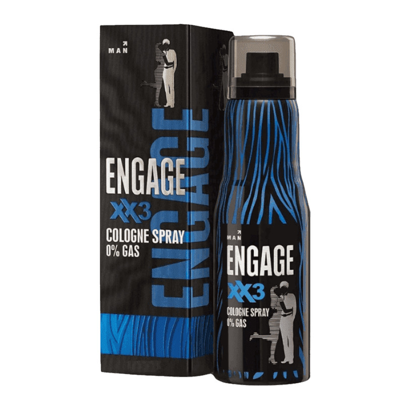 Engage XX3 Cologne Spray - No Gas Perfume for Men, Spicy and Woody, Skin Friendly, 135ml