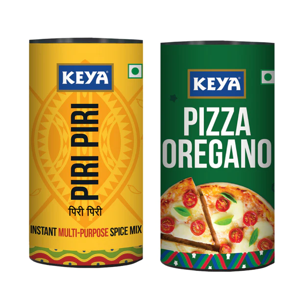 Keya Sprinklers Combo | Italian Pizza Oregano 80g | Piri Piri