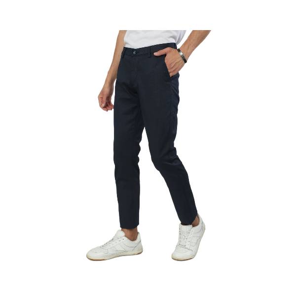 Classic Polo Men's Moderate Fit Cotton Trousers | TO2-50 A-NVY-MF-LY