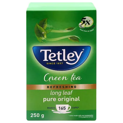 Tetley Leaf Green Tea 250 g (Carton)