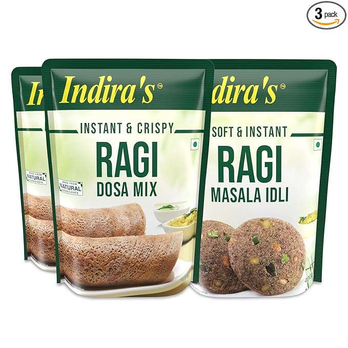 Indira’s  Ragi Dosa (500 grams) & Idli Mix (400 grams) Combo
