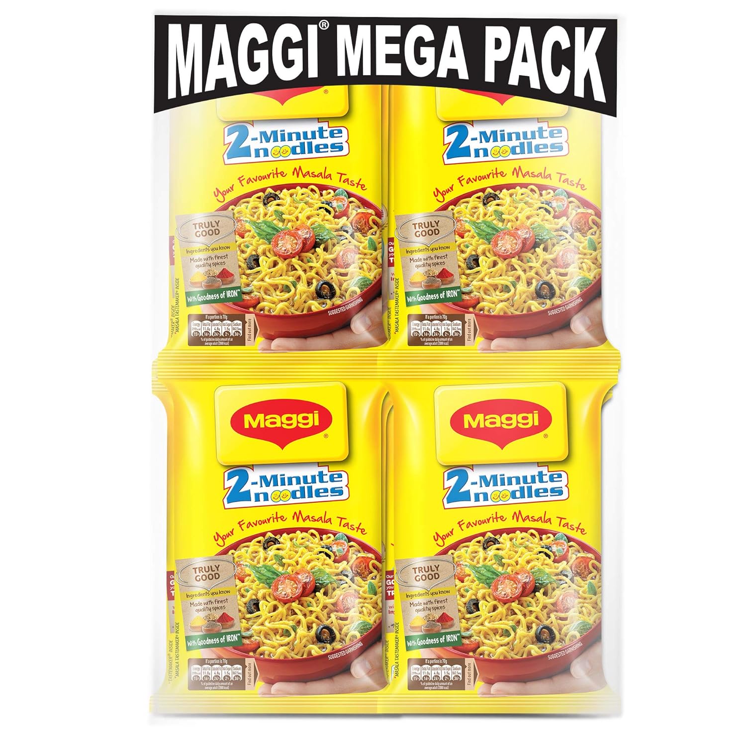Nestle MAGGI 2 Minute Noodles - Masala, 12 pack (12x 70g)