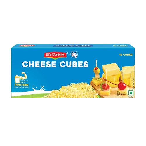 Britannia The Laughing Cow Processed Cheese Cubes - Goodness of Cows Milk, 200 g (10 Cubes x 20 g Each)