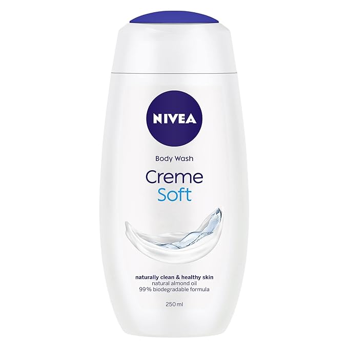 NIVEA cream Softl Body Wash| Shower Gel with Natural Almond Oil|Clean, Healthy & Moisturized Skin|Microplastic Free