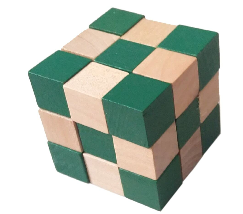 Wooden Rubik’s cubes  Small - Shree Channapatna Toys
