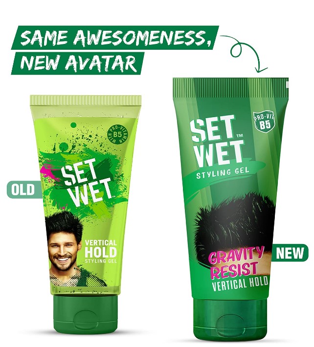 Set Wet Hair Gel Vertical Hold 100ml Tube