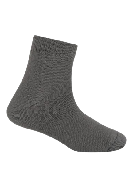 Unisex Kid's Compact Cotton Stretch Solid Ankle Length Socks With Stay Fresh Treatment