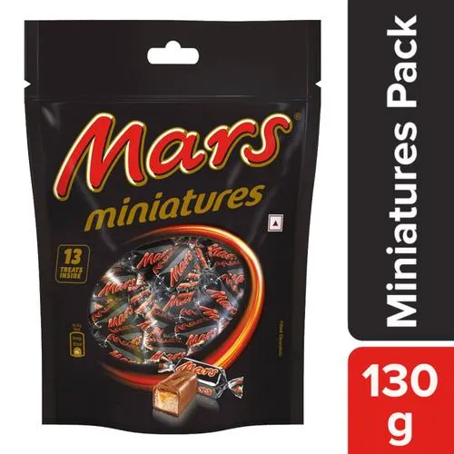 Mars Miniatures Chocolate - Nougat & Caramel, 130 g (13 pcs x 10 g each)