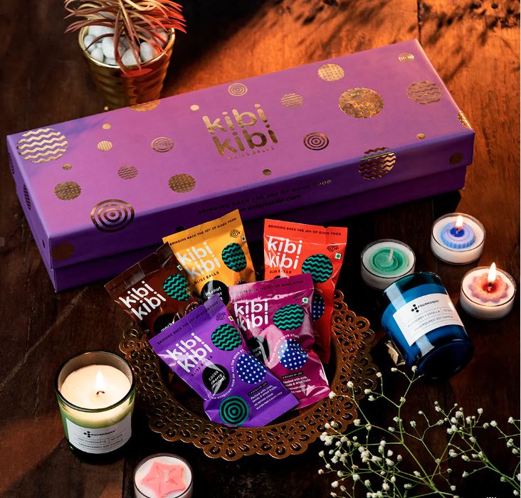 Festive Box (5 Packs Bliss Balls + 3 Aromatic Candles)