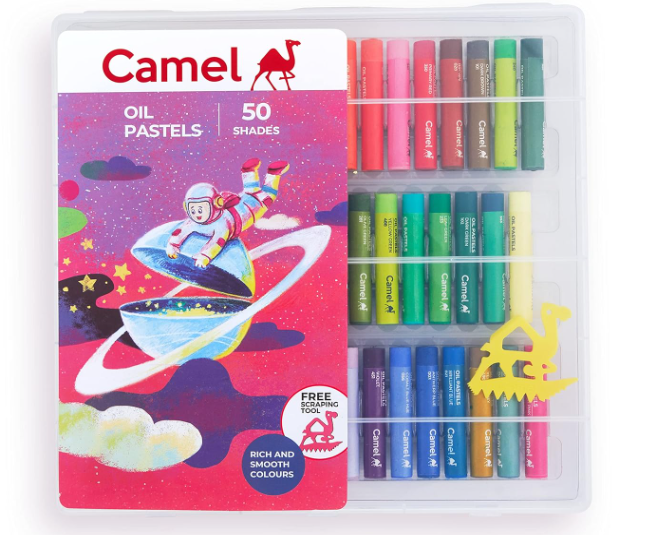 Camlin  Oil Pastel - Plastic, 50 Shades