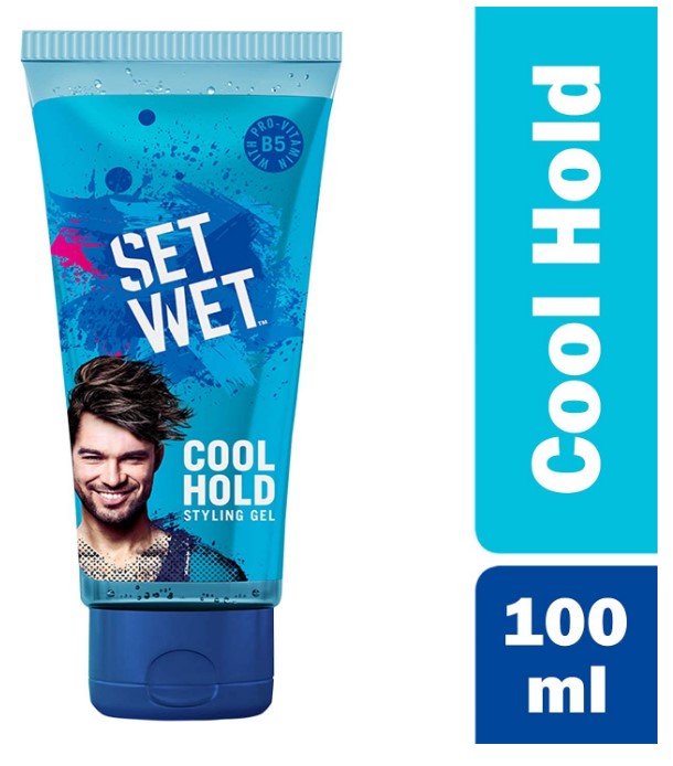 Set Wet Styling Hair Gel for Men - Casually Cool, 100ml | Medium Hold, High Shine | For Medium to Long Hair |No Alcohol, No Sulphate