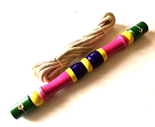 Wooden Cradle Stick /Thottil Kambu (Multicolour) 1 Pcs.  - Shree Channapatna Toys