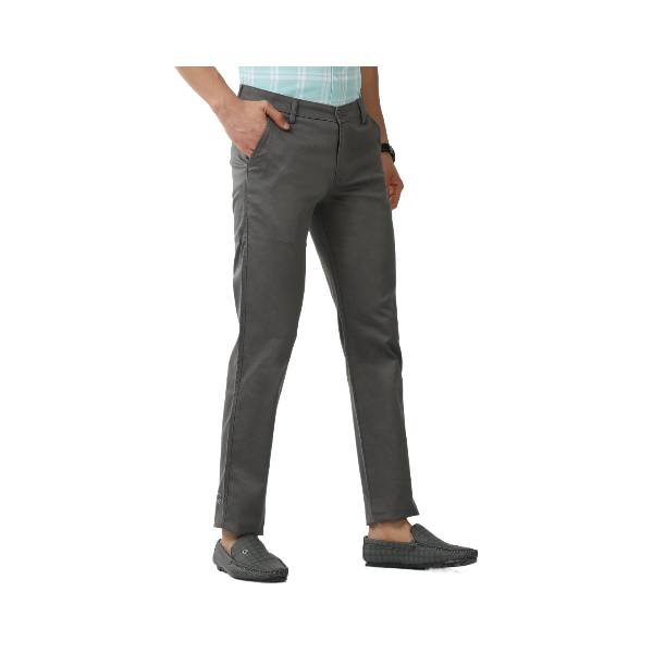 Classic Polo Mens Cotton Printed Chiesel Fit Grey Color Trouser | TBO2-25 A-GRY-CF-LY