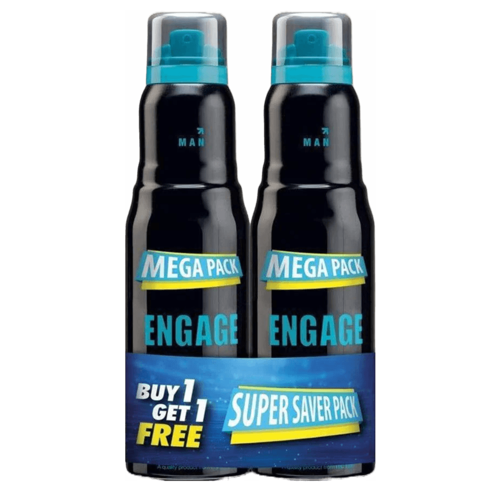 Engage Mate Perfume, 220 ml (Pack of 2), Citrus & Fresh, Skin Friendly