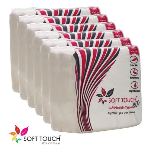 Soft Touch Eco Soft Napkin Tissue - 1 Ply, 100 pcs Pouch