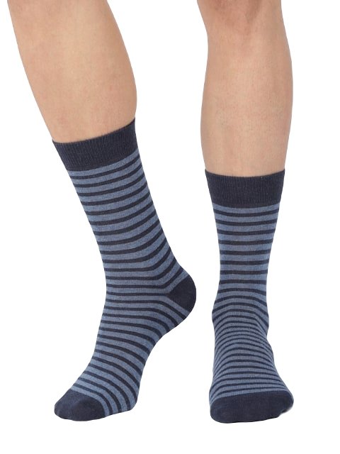 Jockey Men's Compact Cotton Stretch Crew Length Socks With Stay Fresh Treatment - Charcoal Melange