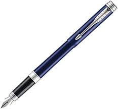 Parker Folio Standard Fountain Pen With Stainless Steel Trim (Black)