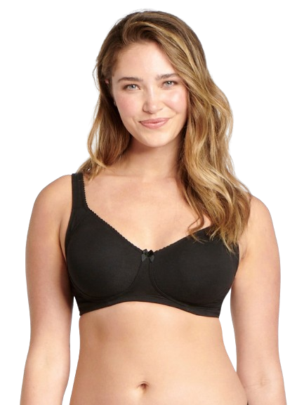 Jockey Women's Wirefree Non Padded Super Combed Cotton Elastane Stretch Full Coverage Plus Size Bra with Side Panel Support and Plush Lining Cup