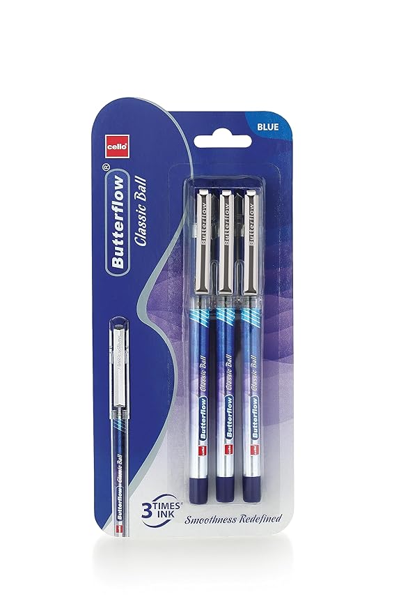 Cello Butterflow Classic Ball Pen new (pack of 3)
