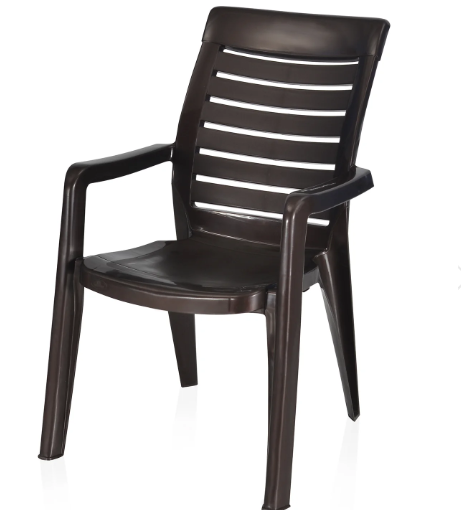 Nilkamal CHR2180 Plastic Arm Chair - Weather Brown