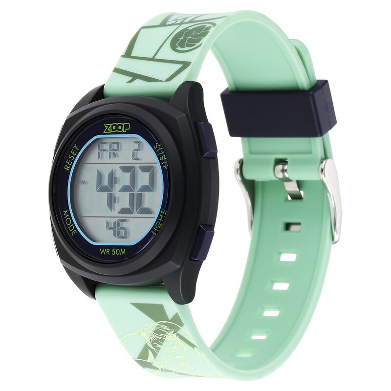 Zoop Marvel Digital Dial Polyurethane Strap with Hulk Character Watch for Kids