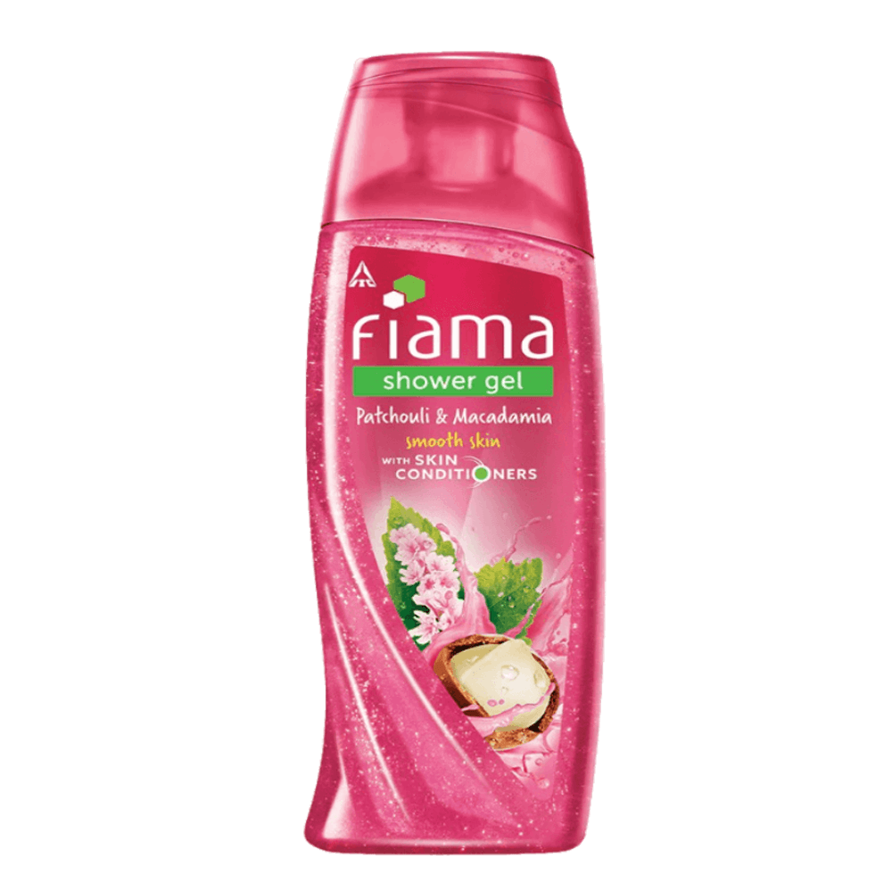 Fiama Shower Gel Patchouli & Macadamia, Wash with Skin Conditioners for SoBody ft Glowing Skin, 250ml bottle