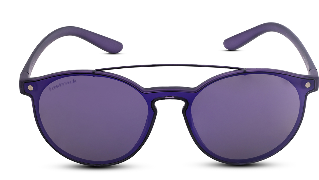 FASTRACK Smoke Grey Round Sunglasses for Women U009PR1F