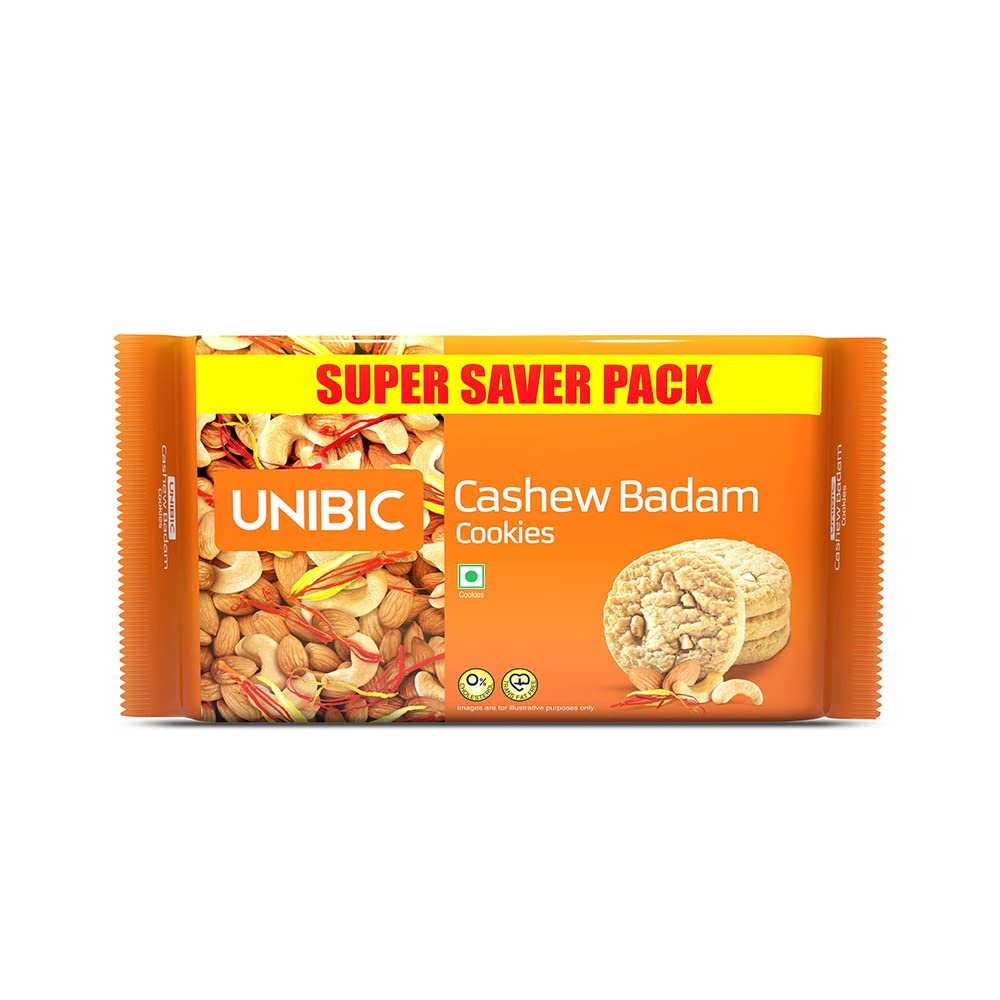 UNIBIC FOODS Cashew Badam Cookies, 500 g Super Pack,