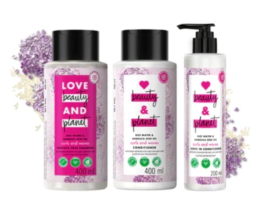 Love Beauty and Planet Rice Water & Angelica Seed Oil Silicone Free Shampoo & Conditioner 400ml, Leave-In Conditioner 200ml