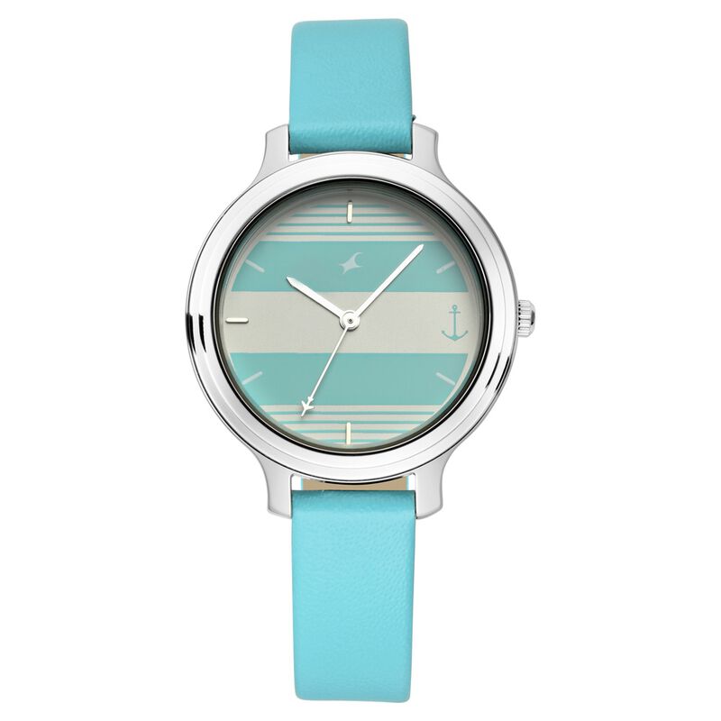 Fastrack Tripster Quartz Analog Bicolour Dial Leather Strap Watch for Girls