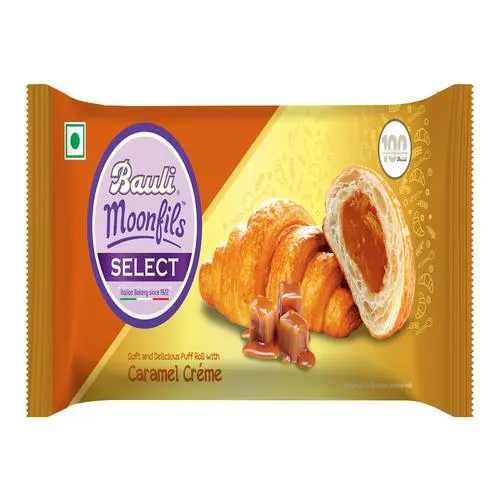 Bauli Moonfils Caramel Creme Puff Roll 45g