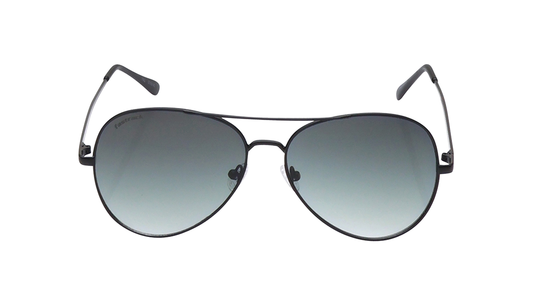 FASTRACK Black Aviator Unisex Sunglasses (M258GR5V)