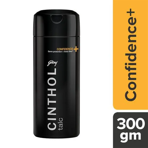 Cinthol Confidence+ Talc - Antiperspirant, Germ Protection & Insta Deo Fragrance, 300 g