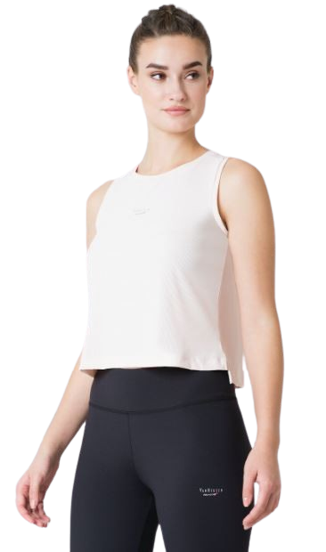 High Stretch Quick Dry Cropped Top - Chalk Pink