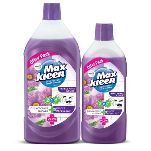 Maxkleen 2-In-1 Floor Cleaner + Insect Repellent - 99.9% Germ Protection, 975 ml (Get 500 ml Free)