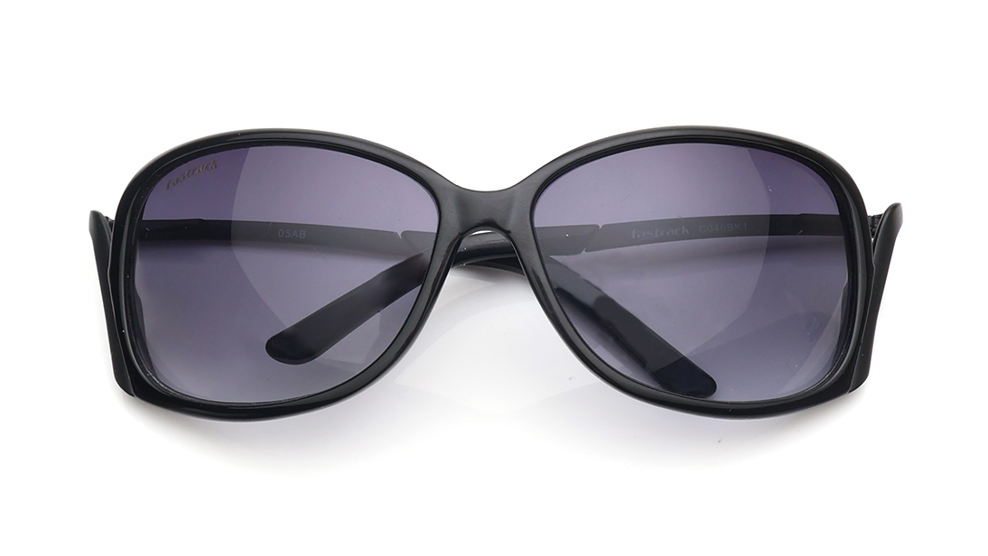FASTRACK Black Bug Eye Sunglasses for Women