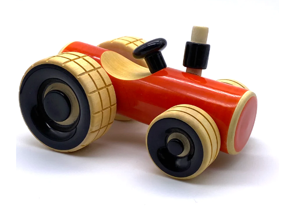Wooden Trako Tractor Push & Pull Along Toy for Kids - Shree Channapatna Toys