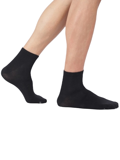 Jockey Men's Compact Cotton Stretch Ankle Length Socks With Stay Fresh Treatment - Black