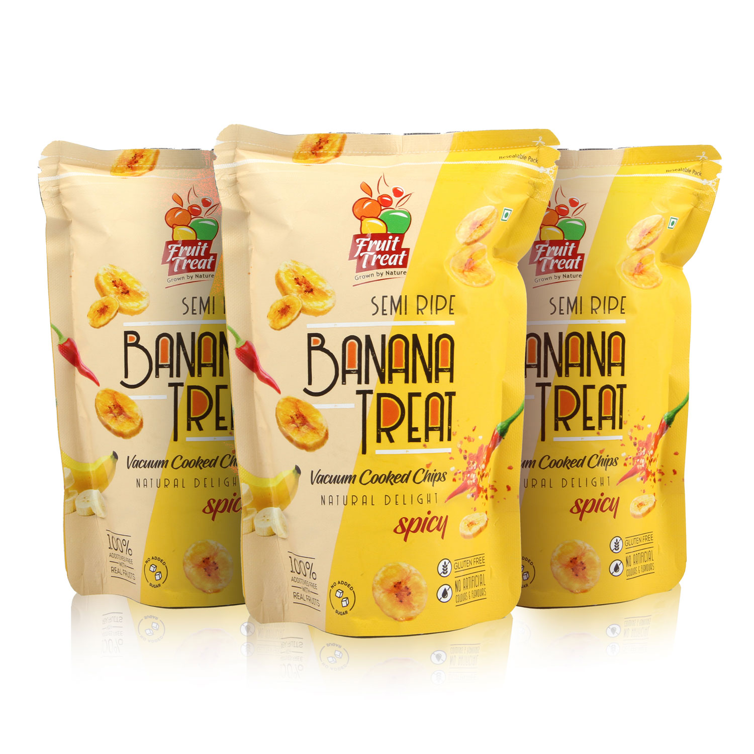 Vacuum Fried Banana Spicy Treat Combo pack of 3