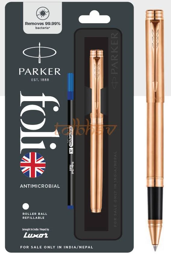 Parker Folio Antimicrobial Roller Ball Pen With Copper Ion Plated