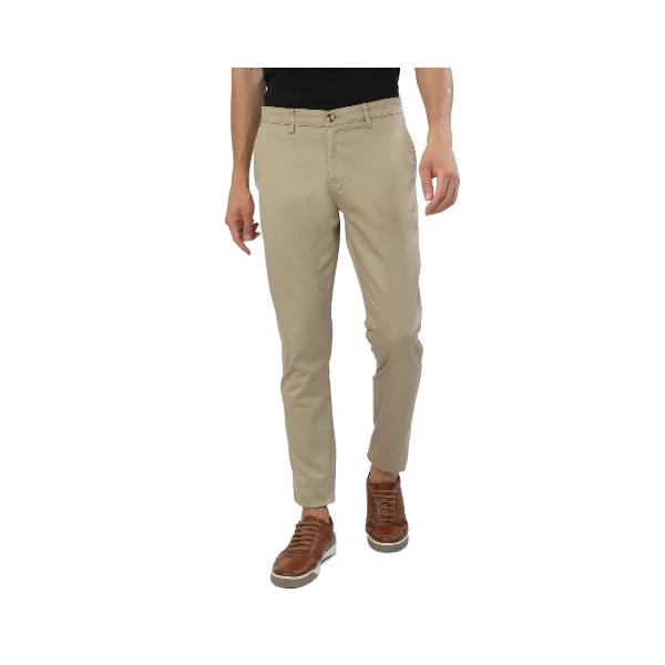 Classic Polo Men's Moderate Fit Cotton Trousers | CR-TRS-SATIN-KHAKI MF LY